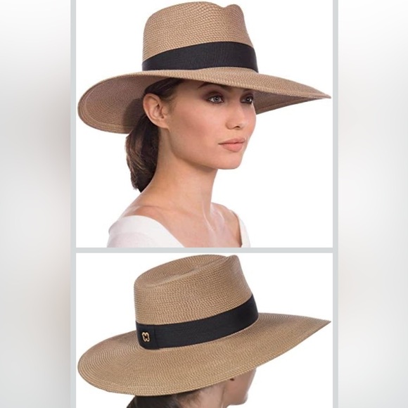 Eric Javits Women's Sun Hat Daphne-Natural/Black One Size Very Good Condition - Picture 4 of 14